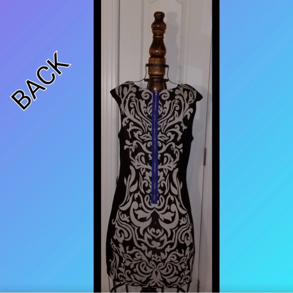 Julian Taylor Black and White Midi Dress - Picture 4 of 6